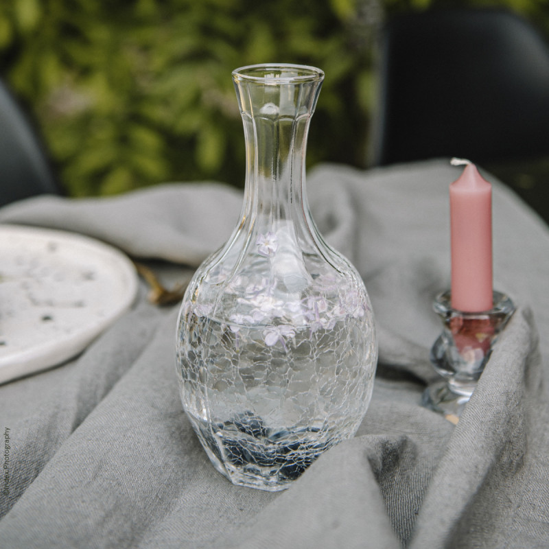 Carafe verre cristallin 45 cl Craquelee La Rochere