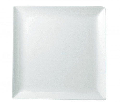 Assiette plate carré blanc porcelaine 25x25 cm Edina Pro.mundi