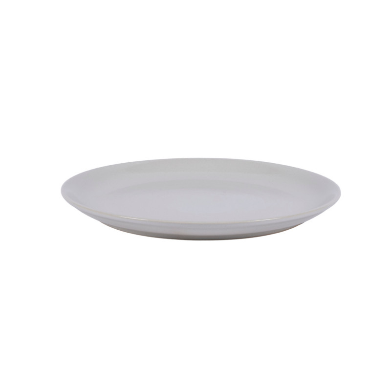 Assiette plate rond écru grès émaillé Ø 27 cm Gres Couleur Pro.mundi