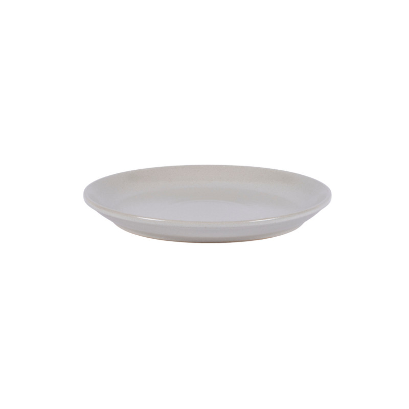 Assiette plate rond écru grès émaillé Ø 24 cm Gres Couleur Pro.mundi