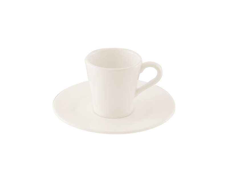 Sous-tasse à expresso rond ivoire porcelaine vitrifiée Banquet Rak