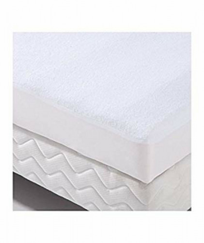Protège matelas éponge PU blanc en coton 190x140 cm