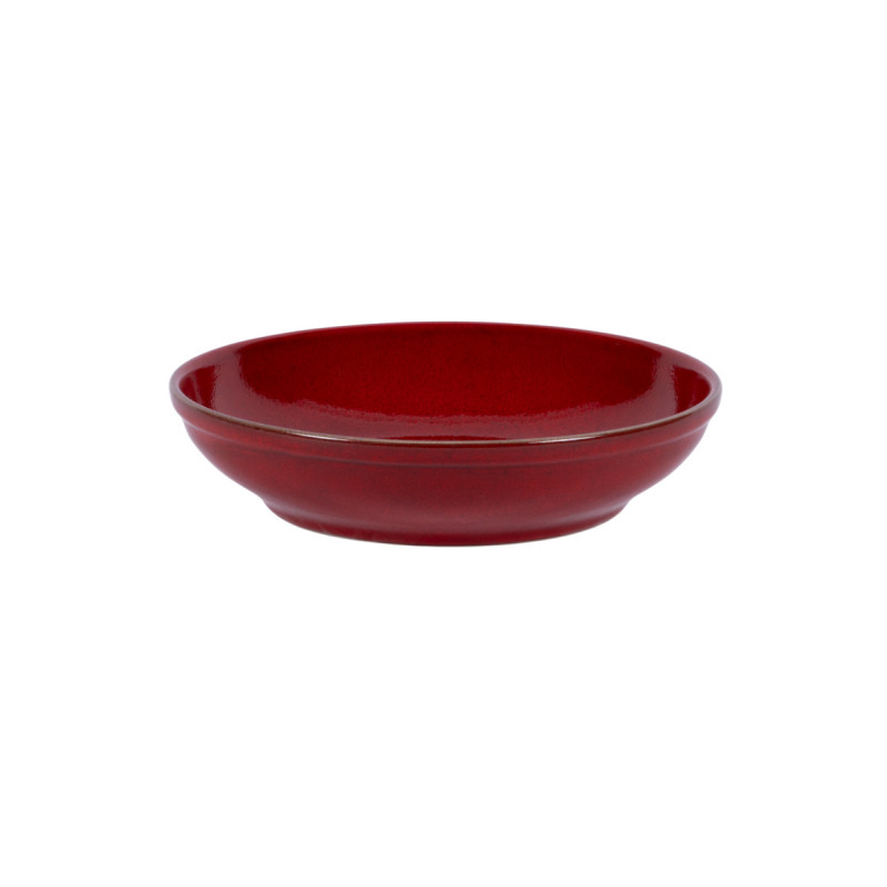 Assiette creuse rond rouge grès émaillé Ø 21 cm Gres Couleur Pro.mundi