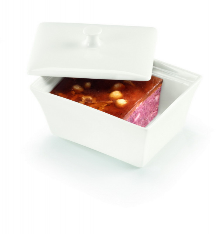 Terrine rectangulaire ivoire porcelaine vitrifiée 19,5x15 cm Allspice Rak
