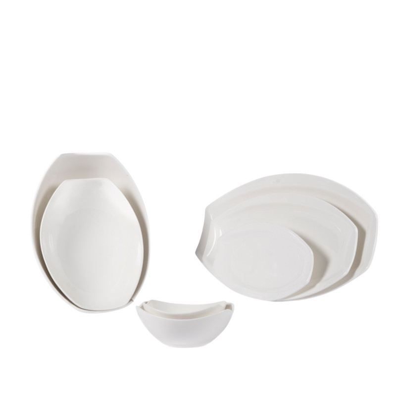 Coupelle ovale blanc porcelaine 11 cm Matcha Pro.mundi
