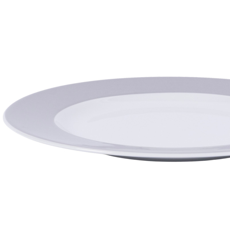 Assiette plate rond gris porcelaine Ø 26 cm Roma Color Pro.mundi