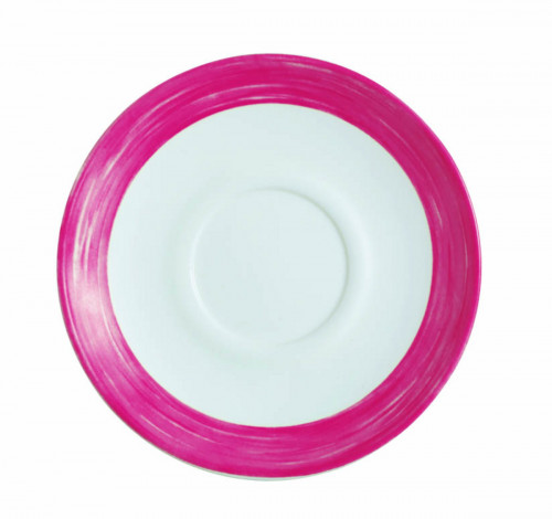 Sous-tasse à thé rond rouge verre opal Ø 14 cm Brush Arcoroc