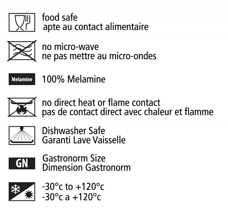 Bac rouge mélamine 26,5 cm Vestah Platex