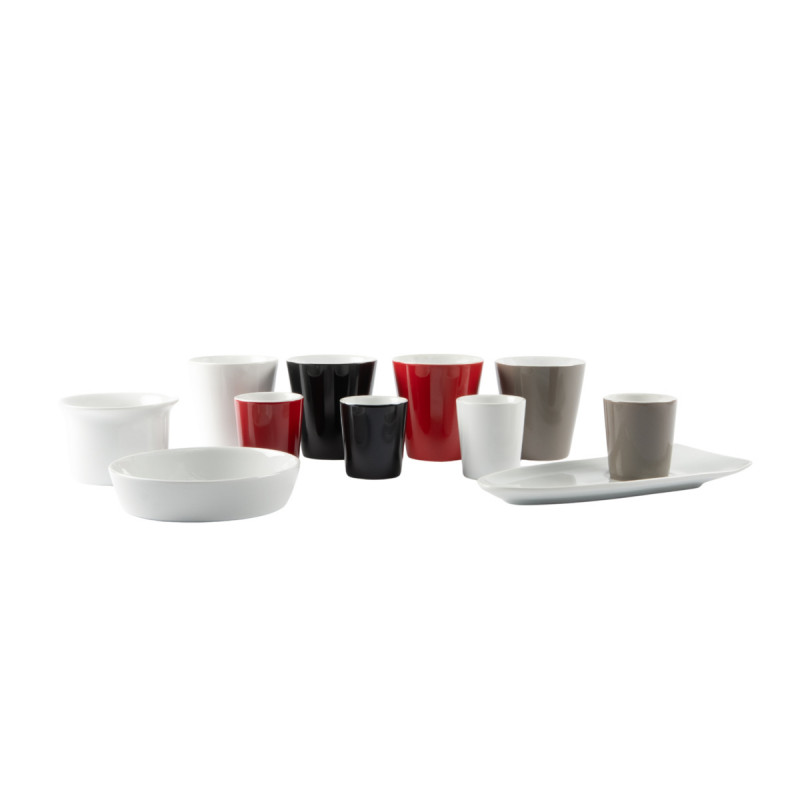 Gobelet rond blanc grès émaillé 20 cl Ø 8,5 cm Prismo Pro.mundi