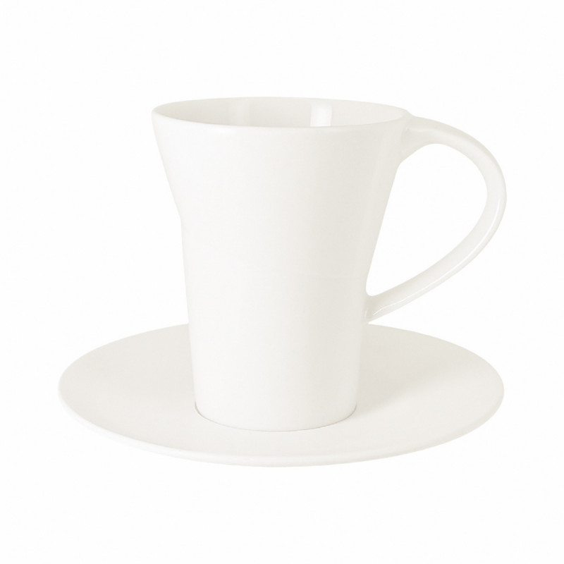 Sous-tasse à expresso rond ivoire porcelaine vitrifiée Ø 14,5 cm Giro Rak