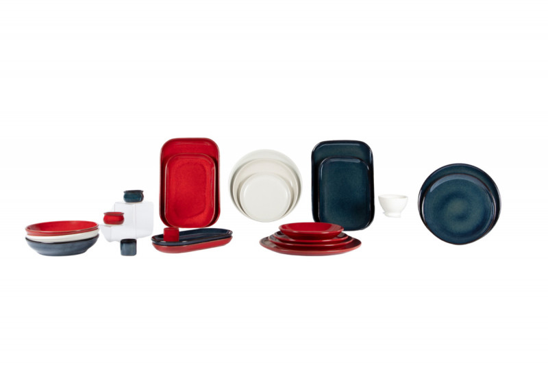 Beurrier rond bleu grès émaillé Ø 7 cm Gres Couleur Pro.mundi
