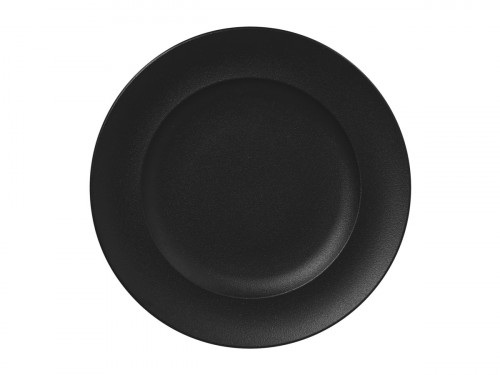 Assiette plate petite aile rond noir porcelaine vitrifiée Ø 32,8 cm Neo Fusion Rak