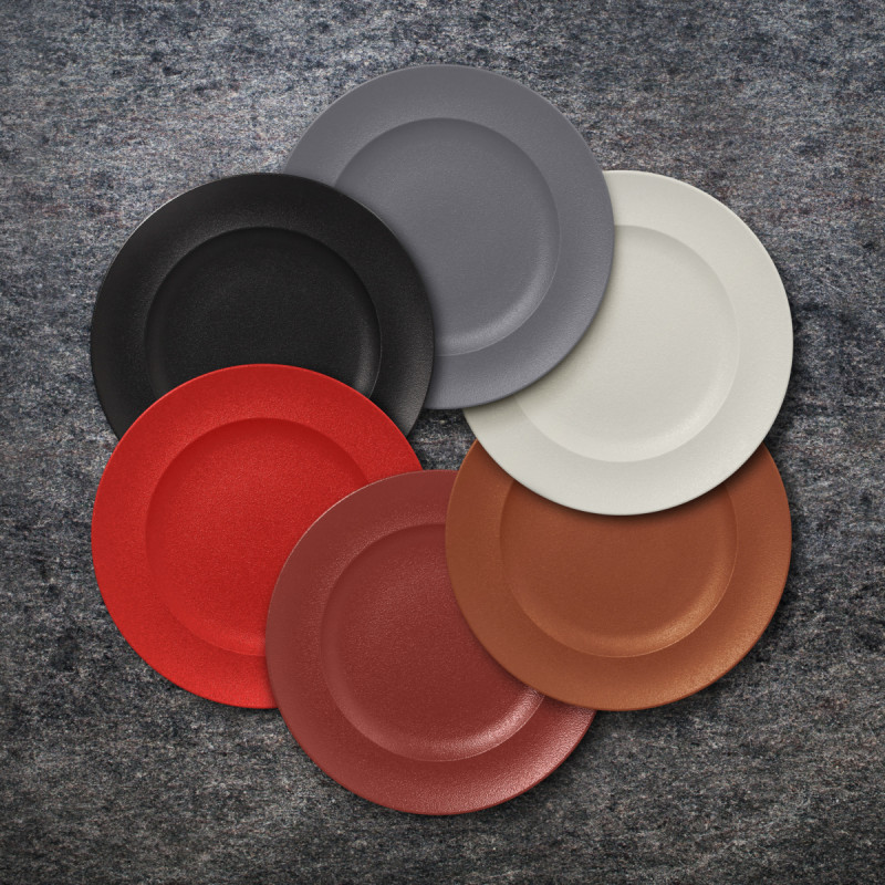 Assiette plate rond blanc porcelaine vitrifiée Ø 20,9 cm Neo Fusion Rak