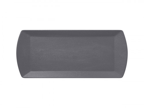Assiette plate rectangulaire Gris stone porcelaine vitrifiée 35x15 cm Neo Fusion Rak