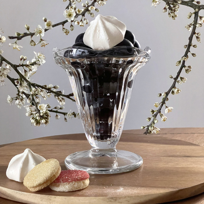 Coupe à dessert rond transparent verre pressé Ø 9,5 cm Cadette La Rochere