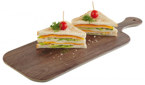 Plateau de service rectangulaire brun mélamine 40 cm Oak Aps