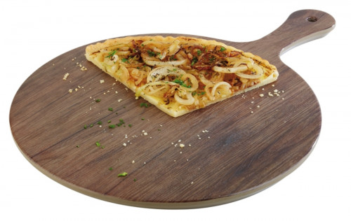 Plateau rond brun mélamine Ø 30 cm Oak Aps