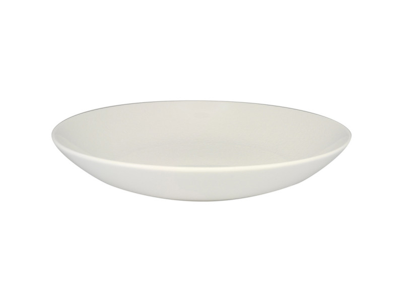 Assiette coupe creuse rond blanc porcelaine vitrifiée Ø 29,9 cm Vintage Rak