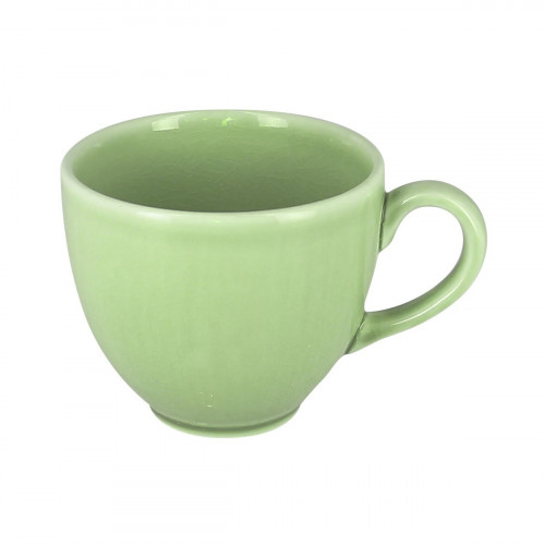Tasse à déjeuner rond vert porcelaine vitrifiée 28 cl Ø 9 cm Vintage Rak