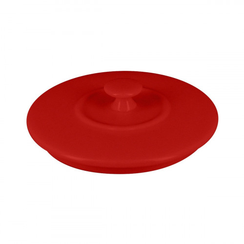Couvercle pour cocotte rond rouge porcelaine vitrifiée Ø 8,5 cm Chefs Fusion Rak