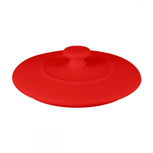 Couvercle pour cocotte rond rouge porcelaine vitrifiée Ø 9,8 cm Chefs Fusion Rak