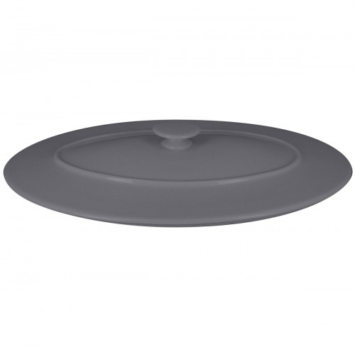 Couvercle avec poignée ovale gris porcelaine vitrifiée 37,2x25 cm Chefs Fusion Rak