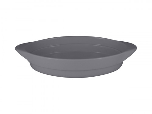 Plat ovale gris porcelaine vitrifiée 37x21 cm Chefs Fusion Rak