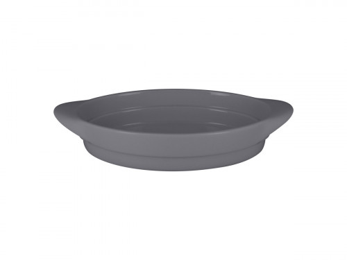 Plat ovale gris porcelaine vitrifiée 31x18 cm Chefs Fusion Rak