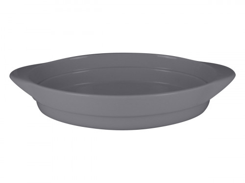 Plat ovale gris porcelaine vitrifiée 45,3x25 cm Chefs Fusion Rak