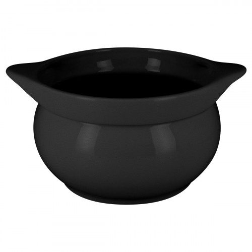 Soupière rond noir porcelaine vitrifiée Ø 15,7 cm Chefs Fusion Rak