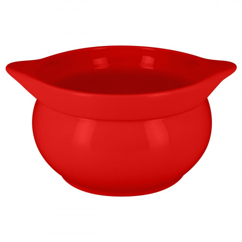 Soupière rond rouge porcelaine vitrifiée Ø 15,7 cm Chefs Fusion Rak