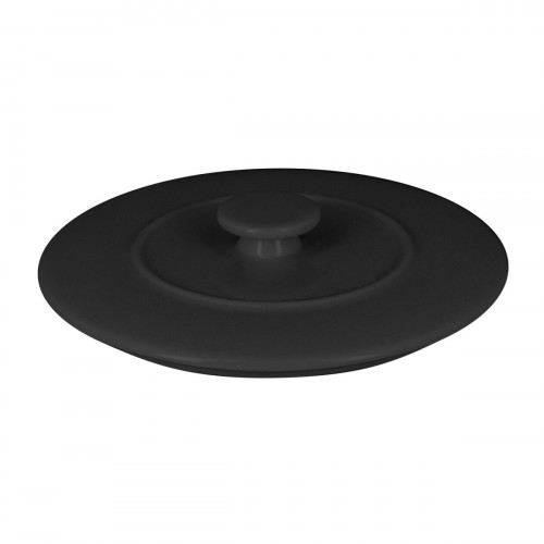 Couvercle pour soupière rond noir porcelaine vitrifiée Ø 15 cm Chefs Fusion Rak