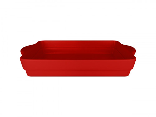 Terrine rectangulaire rouge porcelaine vitrifiée 32x22 cm Chefs Fusion Rak