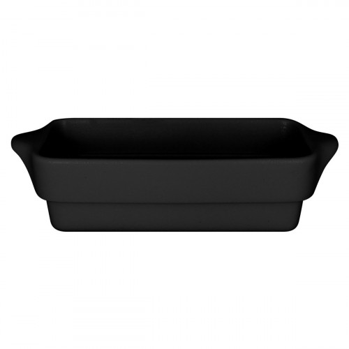 Terrine rectangulaire noir porcelaine vitrifiée 24x10 cm Chefs Fusion Rak