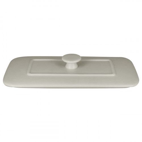 Couvercle pour terrine rectangulaire blanc porcelaine vitrifiée 20x10 cm Chefs Fusion Rak