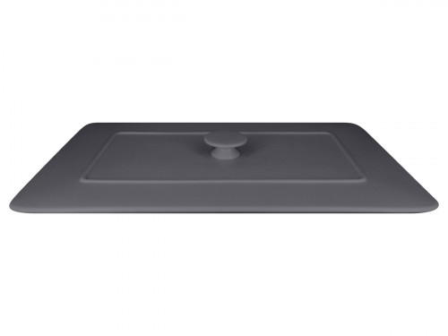 Couvercle pour terrine rectangulaire gris porcelaine vitrifiée 39,5x24,5 cm Chefs Fusion Rak