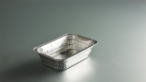 Barquette rectangulaire gris aluminium 20,3x13,8 cm 89 cl (100 pièces)