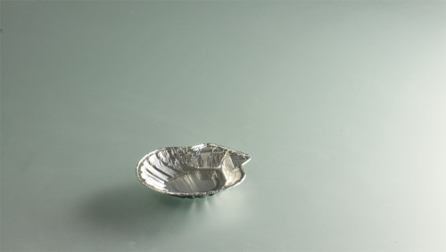 Coquille saint jacques rond gris aluminium Ø 12,3 cm 13,5 cl (100 pièces)