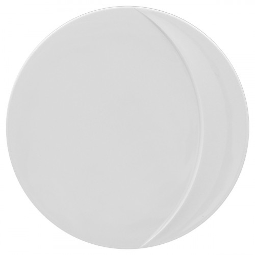 Assiette plate rond blanc porcelaine vitrifiée Ø 20,5 cm Moon Rak