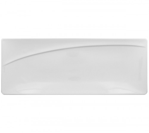 Assiette plate rectangulaire blanc porcelaine vitrifiée 42x16,4 cm Moon Rak