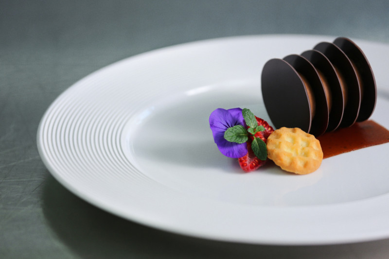 Assiette plate rond blanc porcelaine vitrifiée Ø 28,7 cm Evolution Rak