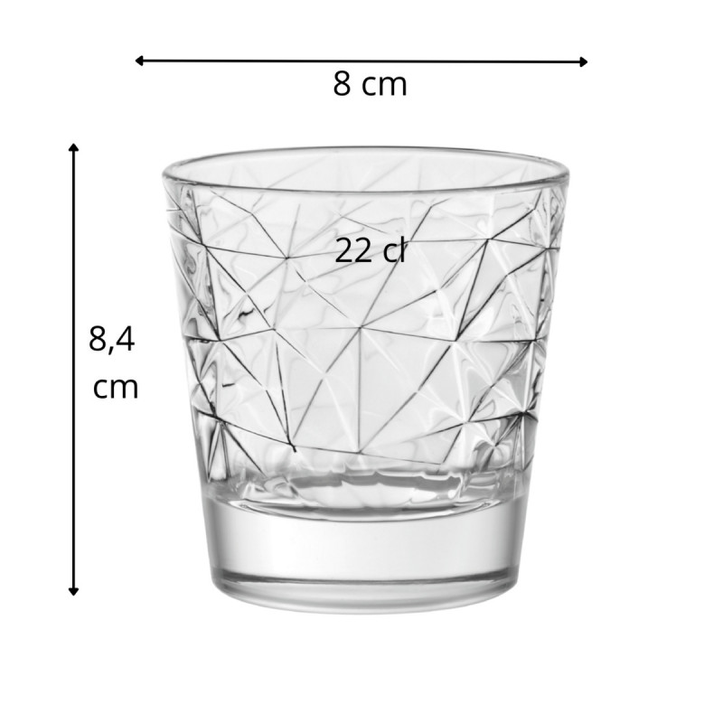 Gobelet forme basse verre 22 cl Dolomiti Vidivi