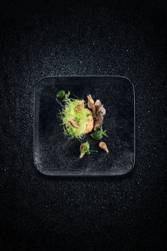Assiette plate carré noir porcelaine vitrifiée 30x30 cm Karbon Rak