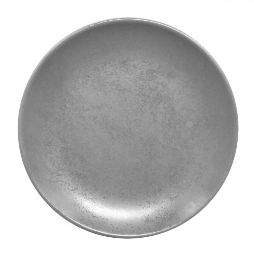Assiette plate rond gris porcelaine vitrifiée Ø 15 cm Shale Rak