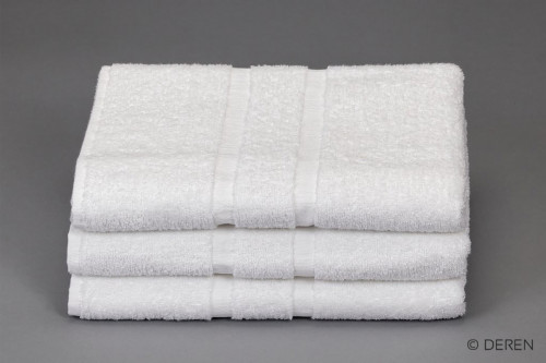 Drap de bain blanc 140x70 cm 400 g/m² coton Cuba (3 pièces)