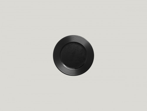 Assiette plate rond noir porcelaine vitrifiée Ø 15,2 cm Edge Rak