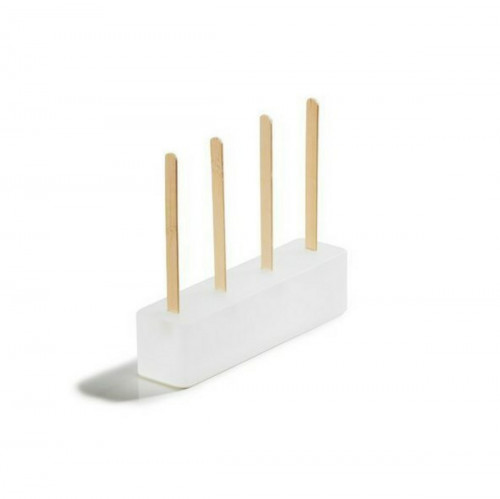 Barrette de dégustation rectangulaire blanc résine Nacryl® 16,5 cm Mealplak