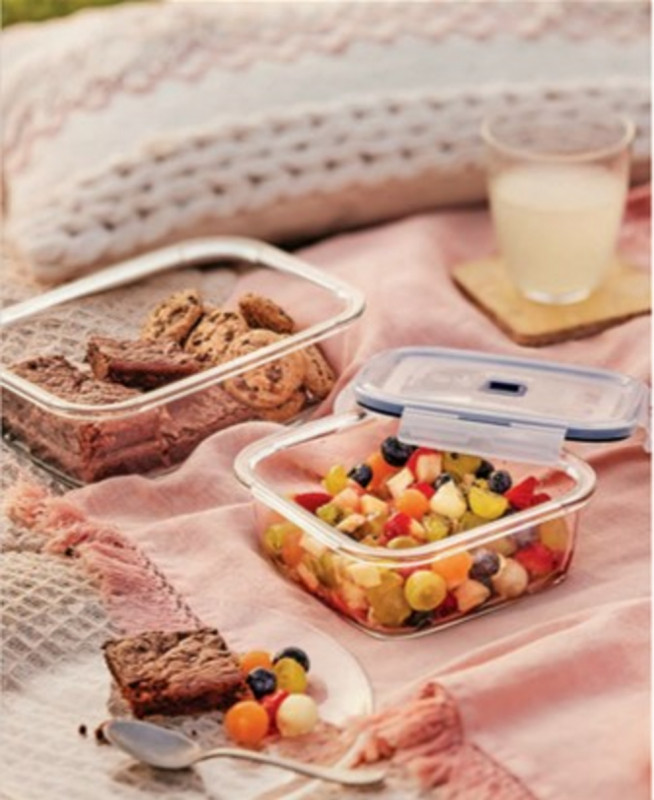 Boîte avec couvercle rond transparent verre trempé Ø 13,85 cm Pure Box Active Luminarc