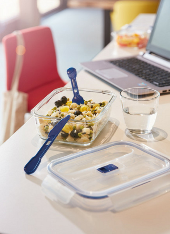 Boîte avec couvercle rectangulaire transparent verre trempé 20,56 cm Pure Box Active Luminarc