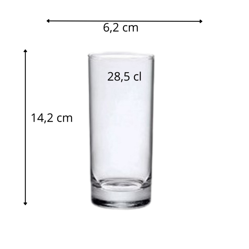 Gobelet forme haute verre 28,5 cl Gina Bormioli Rocco